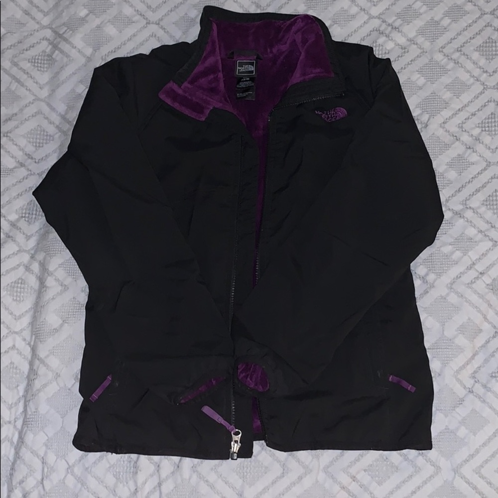 North face black zip up